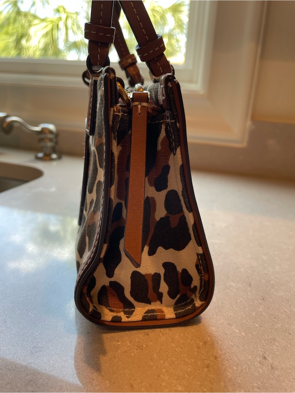 Tory Burch Ella Mini Tote | Leopard - Picture 8 of 11